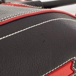 Pre Owned Givenchy Black/Red Leather Small Antigona Satchel