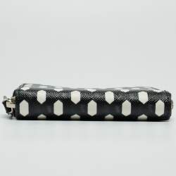 Givenchy Black/White Graphic Print Coated Canvas Zip Around Wallet