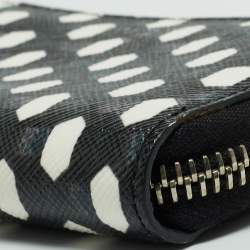 Givenchy Black/White Graphic Print Coated Canvas Zip Around Wallet