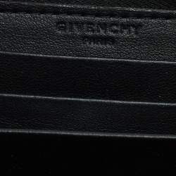 Givenchy Black/White Graphic Print Coated Canvas Zip Around Wallet