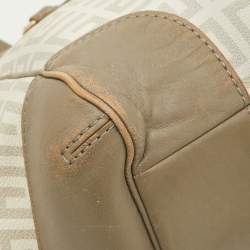 مملوكة مسبقًا Givenchy Grey/Off White Monogram Coated Canvas and Leather Double Zip Tote