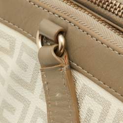 مملوكة مسبقًا Givenchy Grey/Off White Monogram Coated Canvas and Leather Double Zip Tote