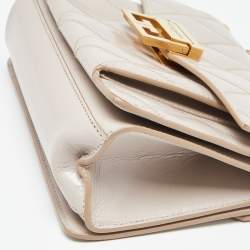 Pre Owned Givenchy Biege Leather Small GV3 Shoulder Bag