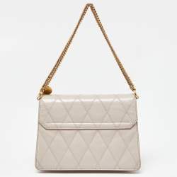 Pre Owned Givenchy Biege Leather Small GV3 Shoulder Bag