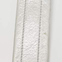 Pre Owned Givenchy Silver Leather Medium Nightingale Satchel