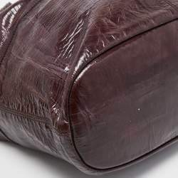 Pre Owned Givenchy Plum Aged Patent Leather Medium Nightingale Satchel