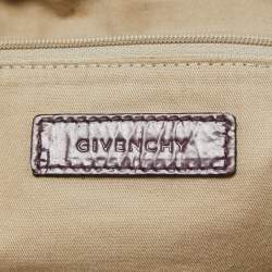 Pre Owned Givenchy Plum Aged Patent Leather Medium Nightingale Satchel