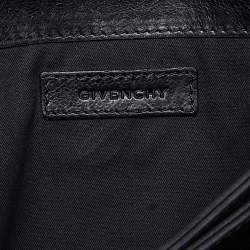 Pre Owned Givenchy Black Leather Medium Antigona Envelope Clutch