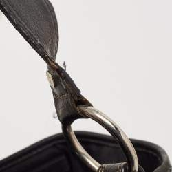 Pre Owned Givenchy Grey/Black Monogram Canvas And Leather Hobo
