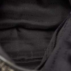 Pre Owned Givenchy Grey/Black Monogram Canvas And Leather Hobo