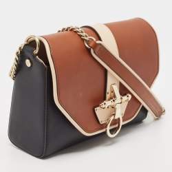 Pre Owned Givenchy Black/Brown Leather Obsedia Shoulder Bag