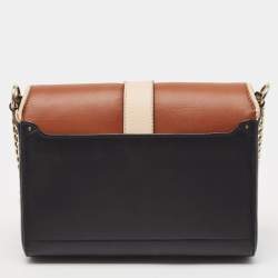 Pre Owned Givenchy Black/Brown Leather Obsedia Shoulder Bag