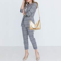 مملوكة مسبقًا Givenchy Cream Glossy Leather Chain Cut Out Bag