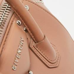 Pre Owned Givenchy Beige Leather Mini Antigona Satchel