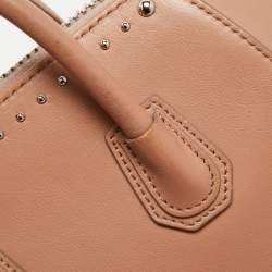 Pre Owned Givenchy Beige Leather Mini Antigona Satchel