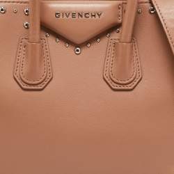Pre Owned Givenchy Beige Leather Mini Antigona Satchel