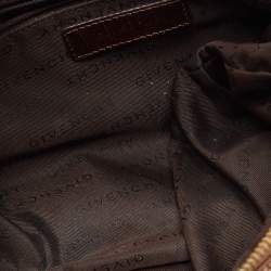 Givenchy Beige/Brown Signature Canvas and Croc Embossed Leather Hobo