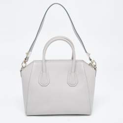 Pre Owned Givenchy Grey Leather Small Antigona Satchel