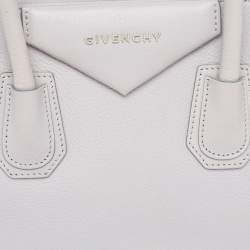 Pre Owned Givenchy Grey Leather Small Antigona Satchel