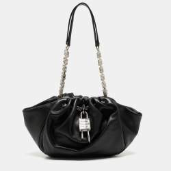 Givenchy Black Leather Kenny Chain Shoulder Bag