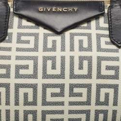 Givenchy Black/White Monogram Coated Canvas and Leather Boston Bag w/Wallet