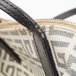 Givenchy Black/White Monogram Coated Canvas and Leather Boston Bag w/Wallet