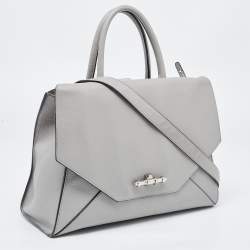 Givenchy Grey Leather Medium Obsedia Tote