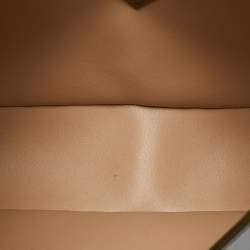 Pre Owned Givenchy Olive Green Glossy Leather Chain Cut Out Bag