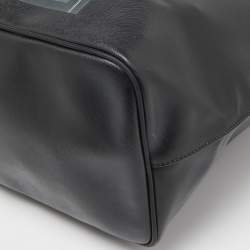 Pre Owned Givenchy Black Bambi Print Coated Canvas and Leather Antigona Shopper Tote