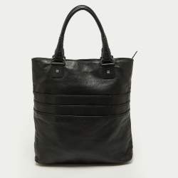 Pre Owned Givenchy Black Leather Shopper Tote