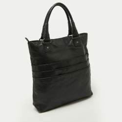 Pre Owned Givenchy Black Leather Shopper Tote