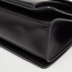 Pre Owned Givenchy Black Glossy Leather Small GV3 Shoulder Bag