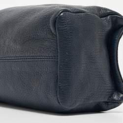 Pre Owned Givenchy Navy Blue Leather Pandora Double Zip Clutch