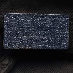 Pre Owned Givenchy Navy Blue Leather Pandora Double Zip Clutch
