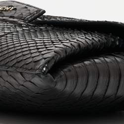 Givenchy Black Python Antigona Envelope Clutch 