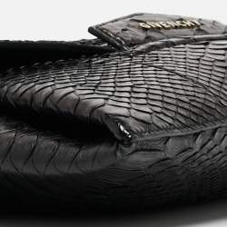 Givenchy Black Python Antigona Envelope Clutch 