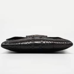 Givenchy Black Python Antigona Envelope Clutch 