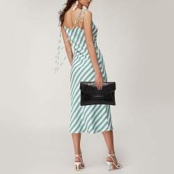 Givenchy Black Python Antigona Envelope Clutch 