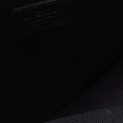 Pre Owned Givenchy Black Jaguar Printed Leather Zip Pouch