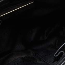 Givenchy Black Logo Embossed Leather Flap Hobo