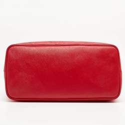 Pre Owned Givenchy Red Leather Large Bambi Antigona Shopper Tote