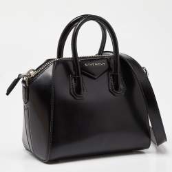 Pre Owned Givenchy Black Leather Mini Antigona Satchel