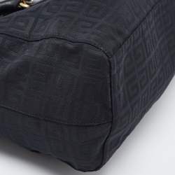 Pre Owned Givenchy Black Signature Canvas and Leather Tote