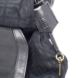 Pre Owned Givenchy Black Signature Canvas and Leather Tote