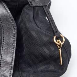 Pre Owned Givenchy Black Signature Canvas and Leather Tote