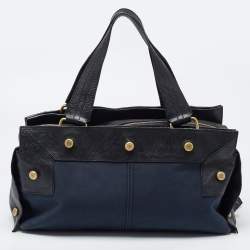 Givenchy Blue/Black Fabric and Leather Bag