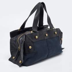 Givenchy Blue/Black Fabric and Leather Bag