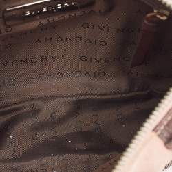 Pre Owned Givenchy Brown/Light Pink Leather and Suede Baguette Bag