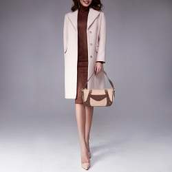 Pre Owned Givenchy Brown/Light Pink Leather and Suede Baguette Bag