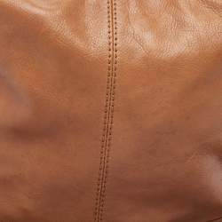 Givenchy Brown Leather Logo Bucket Hobo